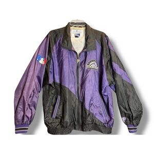 Vintage Colorado Rockies MLB Pro Player Windbreaker Jacket Size XL 1993